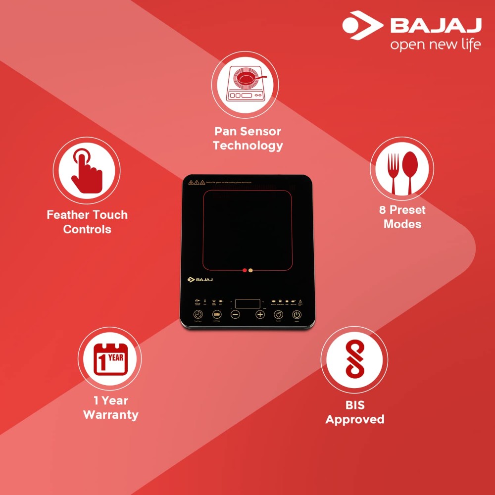 Bajaj ABS Majesty Slim 2100Watt Induction Cooktop (Black)
